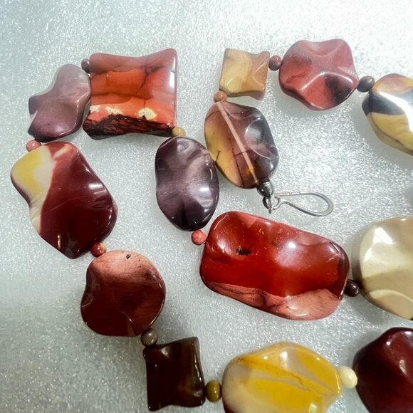 Jay King DTR Mookaite Jasper Necklace Silver 925 Hook Clasp Multi-Shaped Beads - Picture 14 of 16